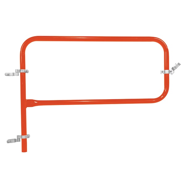 ORANGE PIPE SAFETY RAILING GATE-P SHAPED 48X36